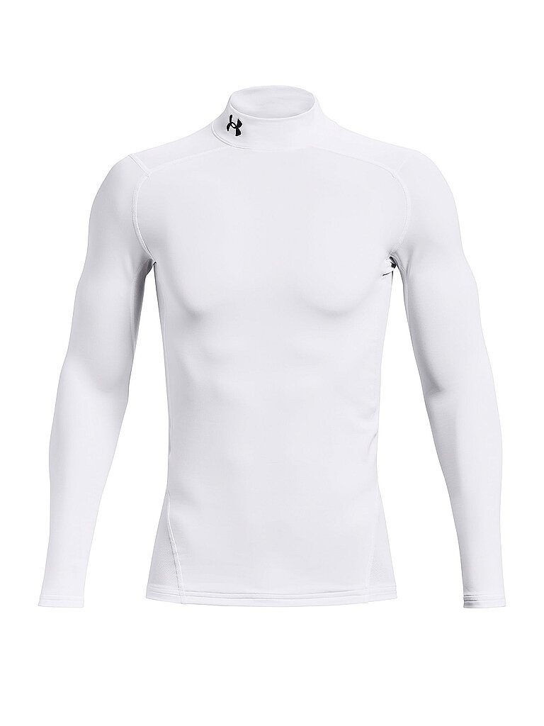 UNDER ARMOUR Herren Fitnessshirt ColdGear Compression Mock weiss | L